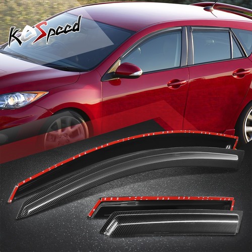 Black window visors - 4x,